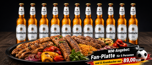 Fan-Platte für 5 Personen inkl. 11x Krombacher 0,5l